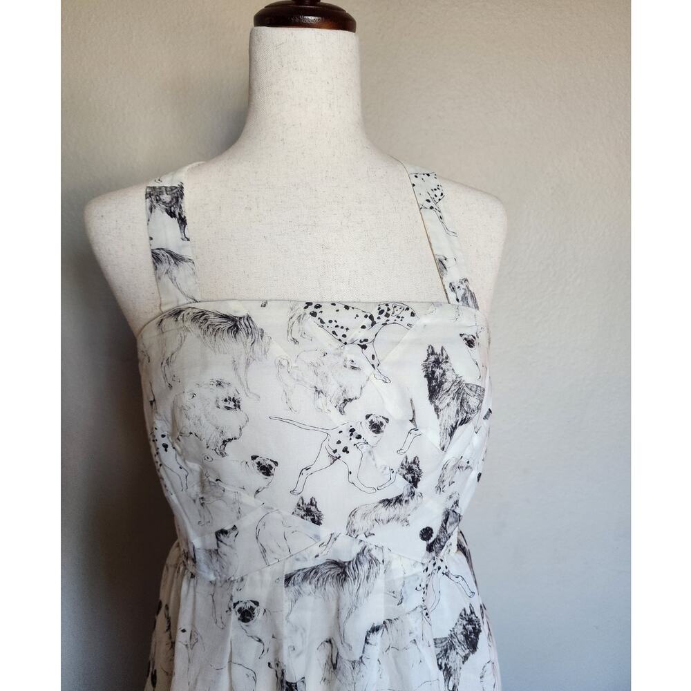 Anthropologie Maeve Fetch & Frolic Dog Print Midi Dress - Picture 14 of 16
